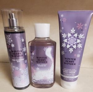 Bath & Body Winter Berry Wonder Set of 3